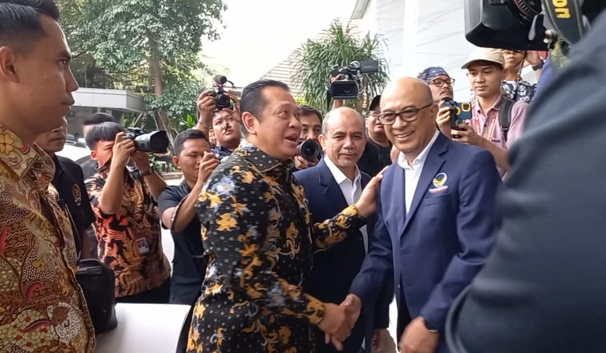 Ketua MPR RI Bambang Soesatyo atau Bamsoet mengunjungi kantor DPP NasDem