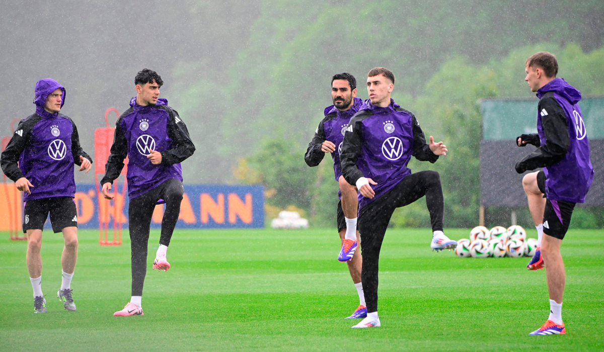 Florian Wirtz dan pemain Timnas Jerman lainnya berlatih jelang laga perdana di Euro 2024.