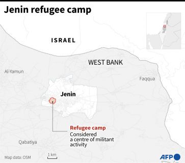 Kamp pengungsi Jenin di Tepi Barat Palestina. 