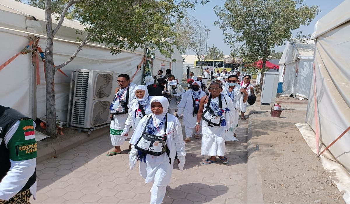 Jemaah haji tiba di Arafah