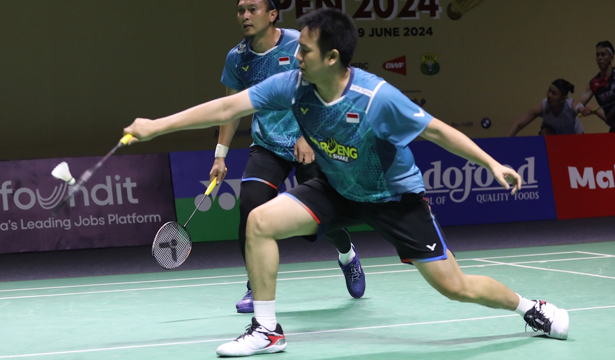 Pebulu tangkis ganda putra Indonesia Mohammad Ahsan/Hendra Setiawan 