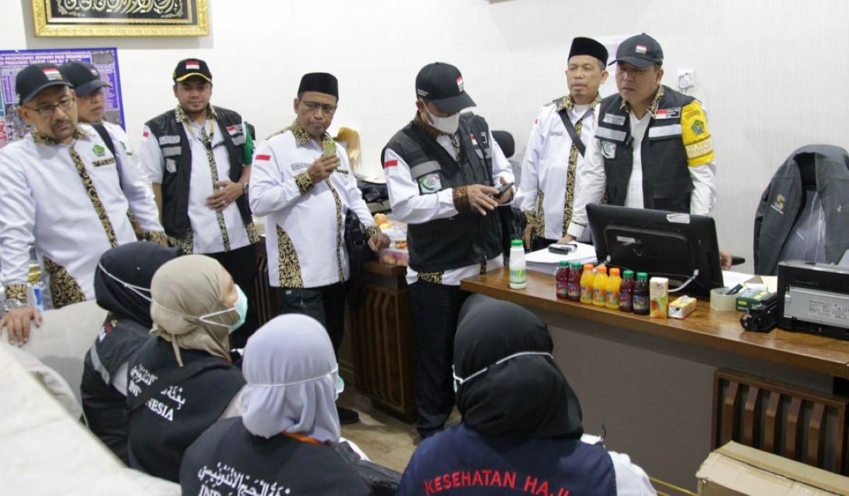 Pemberangkatan jemaah haji gelombang terakhir SUB 45 dari Madinah ke Kota Mekkah, Sabtu (1/6/2024).