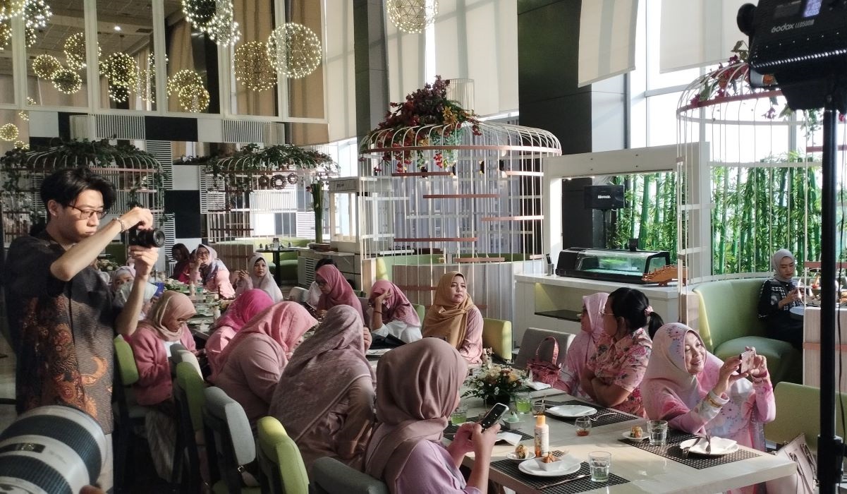 Suasana peluncuran kanal Jelita di Mediaindonesia.com, Voyage Resto, Hotel Vertu Harmoni Jakarta, Jumat (21/6).