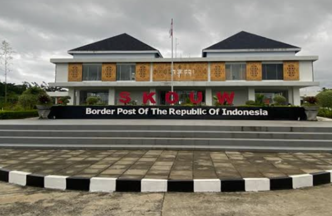 Ilustrasi pos lintas batas Papua