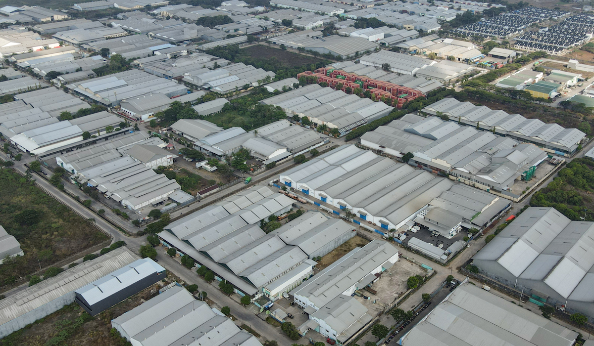 Foto udara Kawasan Indistri Makassar (KIMA) di Makassar, Sulawesi Selatan 