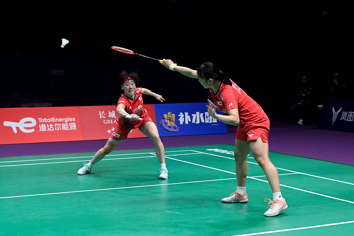 Pasangan ganda putri Korea Selatan Baek Ha Na/Lee So Hee.