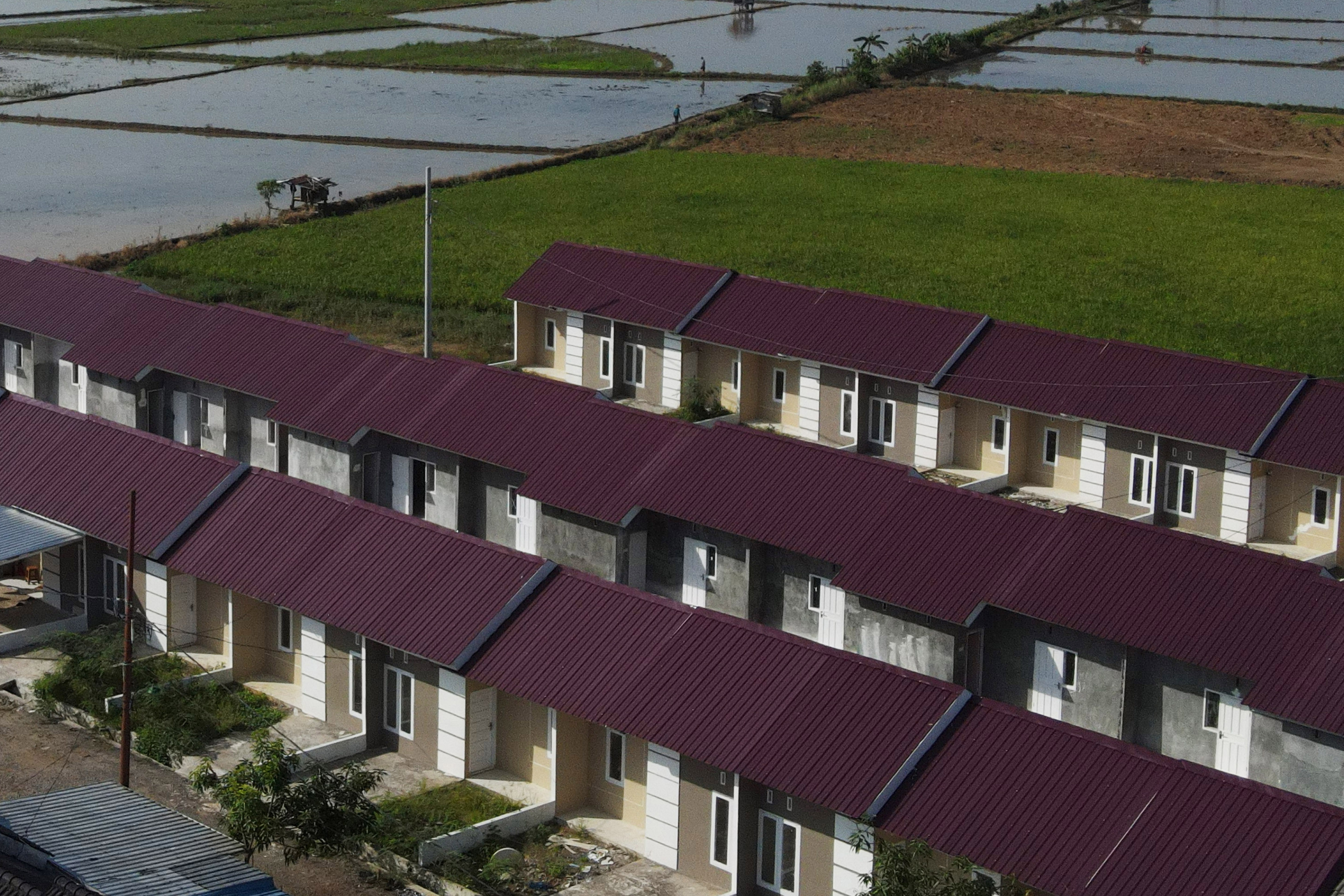 Foto udara kawasan rumah bersubsidi