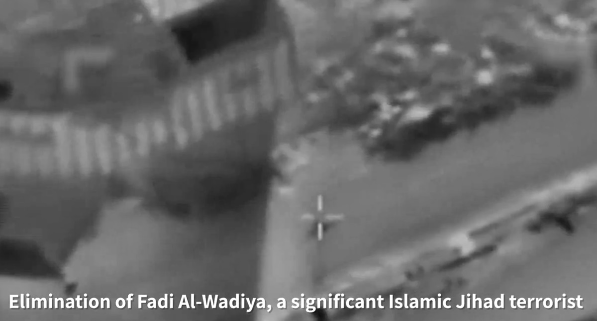 tangkapan rekaman penembakan Fadi Al-Wadiya yang beredar di media sosial