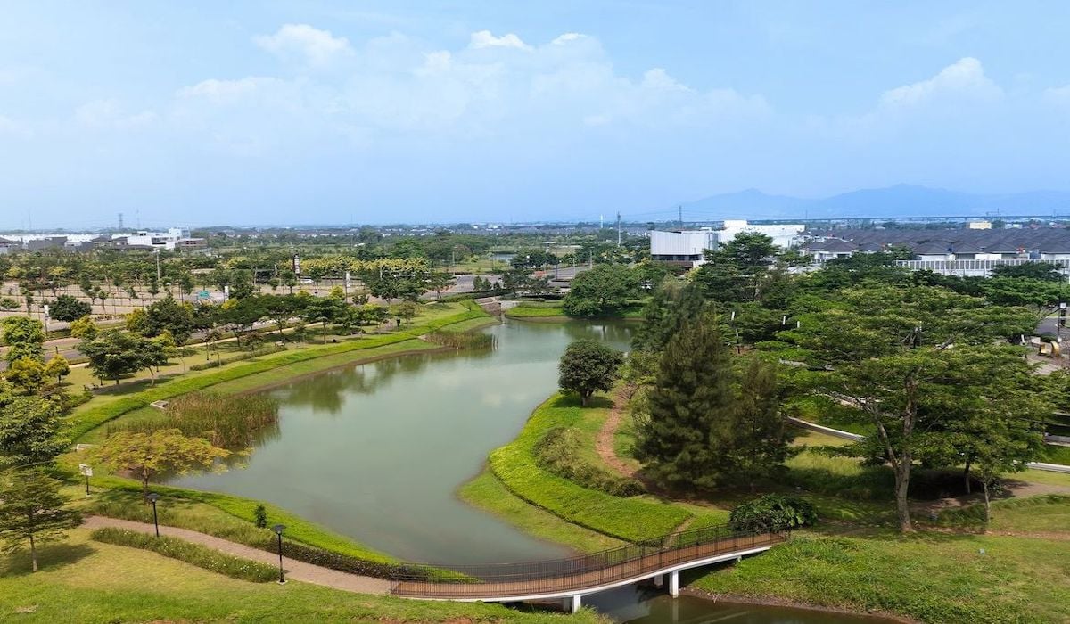 Kawasan penanggulangan banjir di Summarecon Bandung, Gedebage, Bandung, Jawa Barat