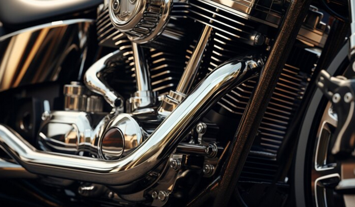 Ilustrasi, motor Harley Davidson.