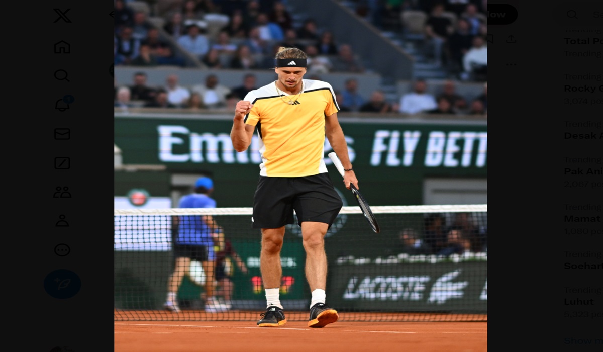 Petenis Jerman Alexander Zverev.