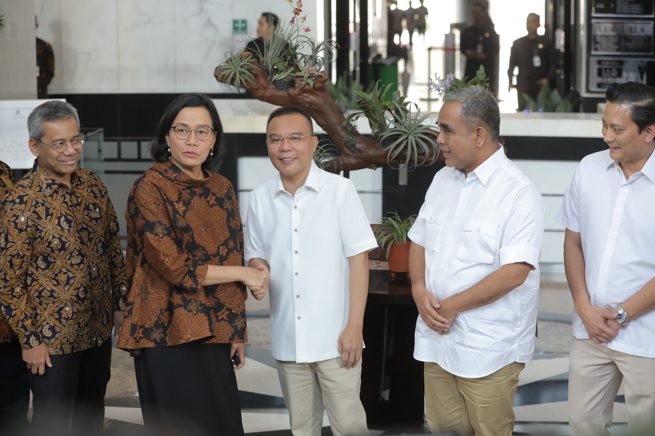 Tim Gugus Tugas Sinkronisasi Prabowo temu Menteri Keuangan Sri Mulyani