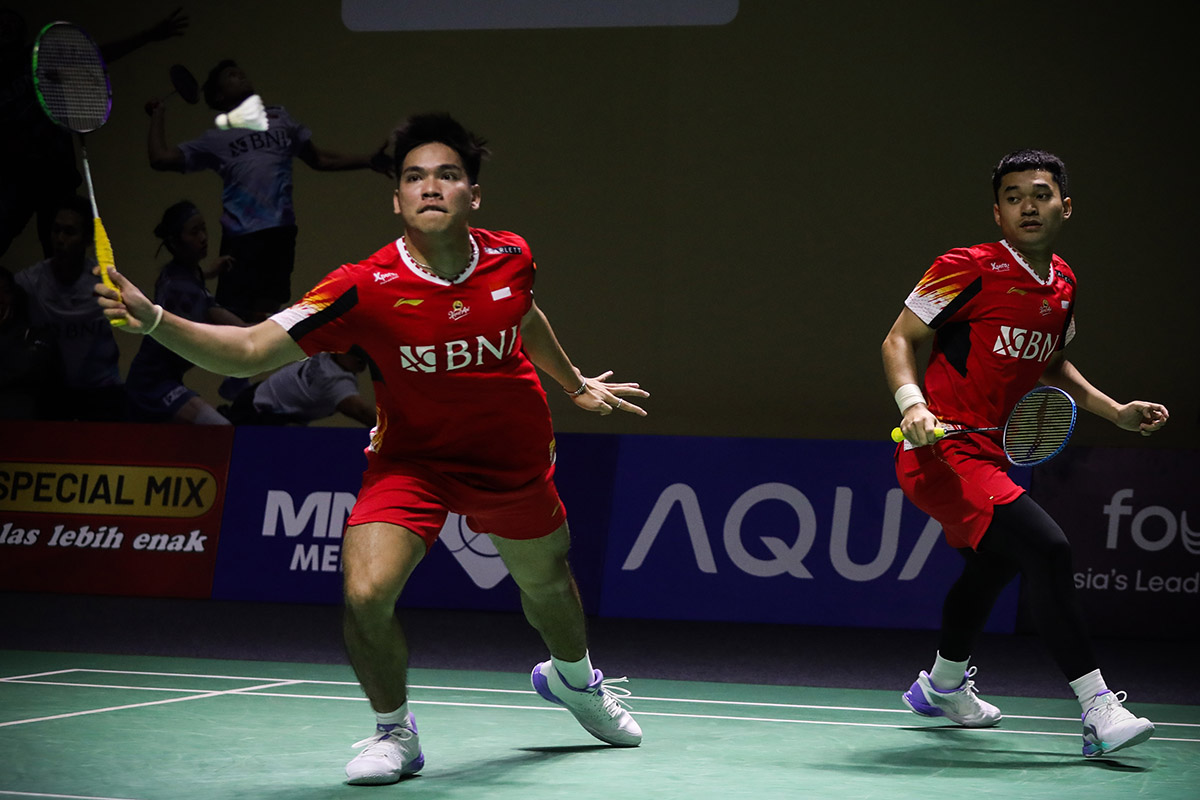 Pebulu tangkis ganda putra Indonesia Leo Rolly Carnando/Daniel Marthin.