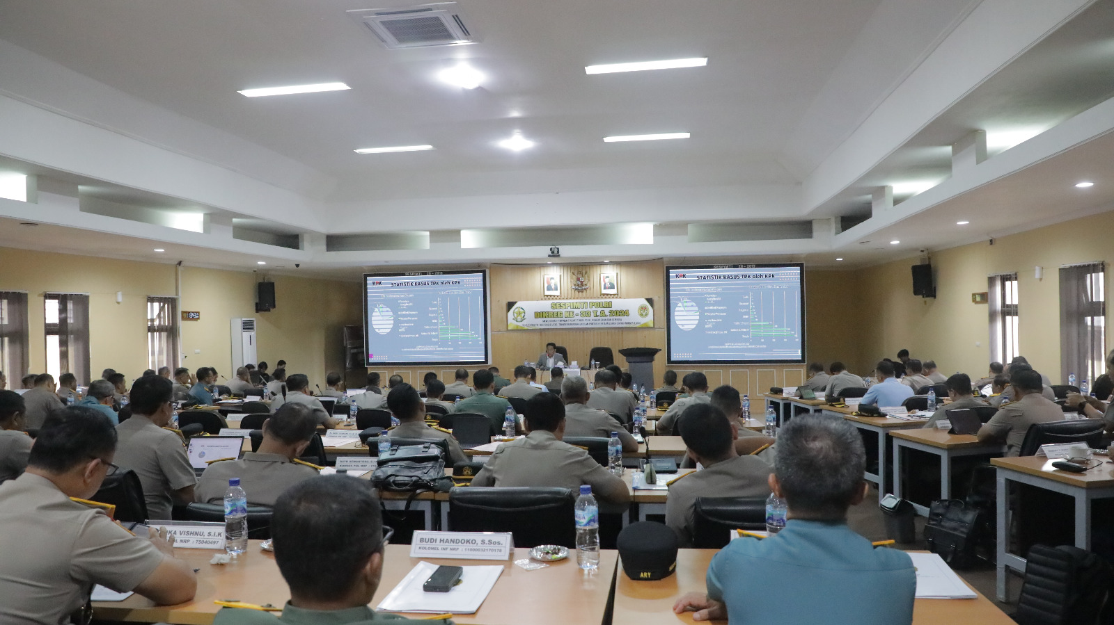 Wakil Ketua KPK Johanis Tanak memaparkan strategi pemberantasan korupsi di depan peserta didik Sekolah Staf dan Pimpinan Tinggi Polri