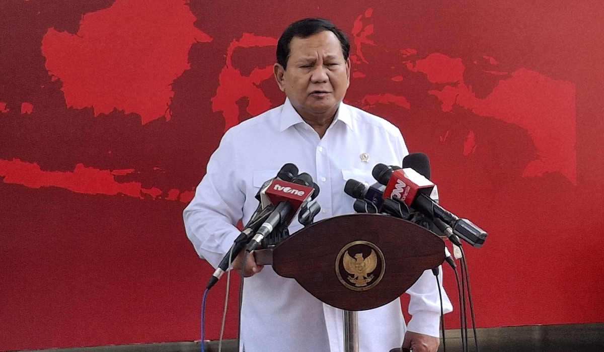 Prabowo Subianto di Kompleks Istana Kepresidenan, Jakarta Pusat, Kamis, 6 Juni 2024.