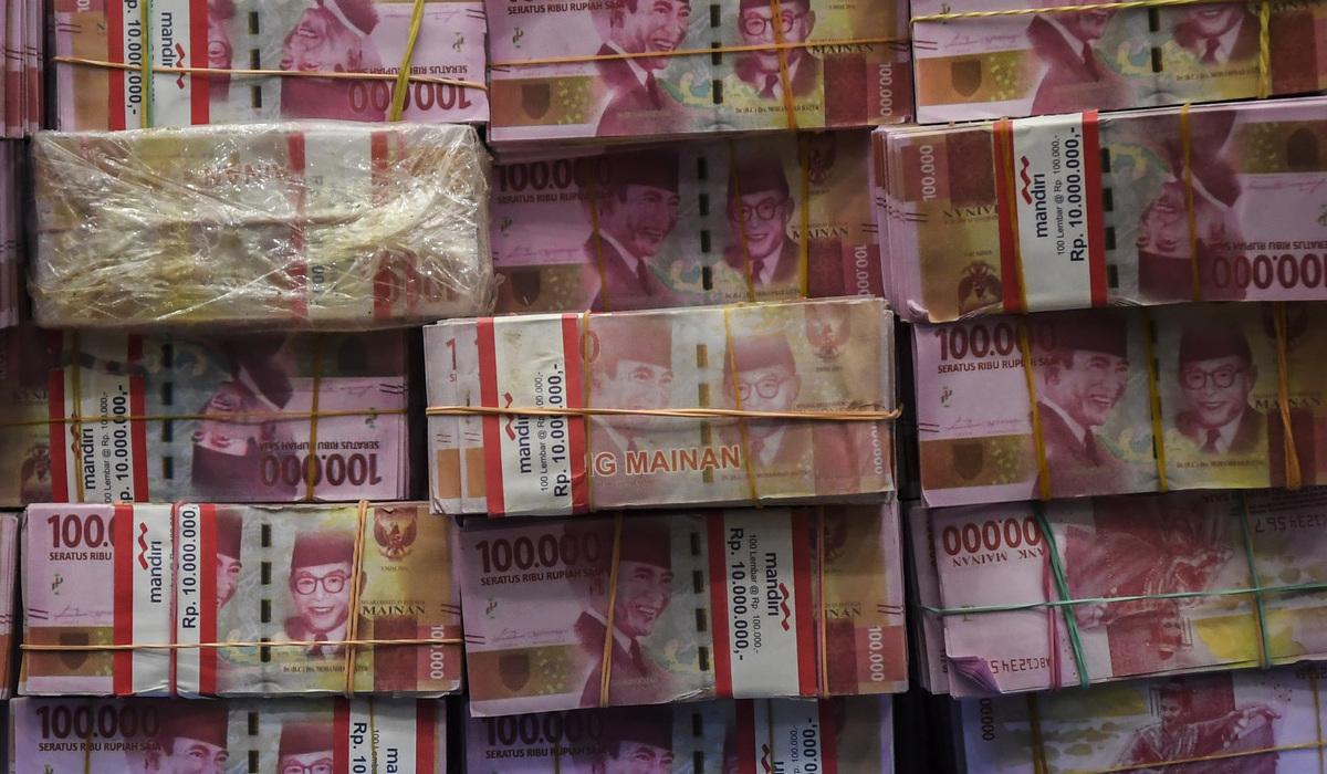 Ilustrasi Barang bukti mata uang rupiah palsu.