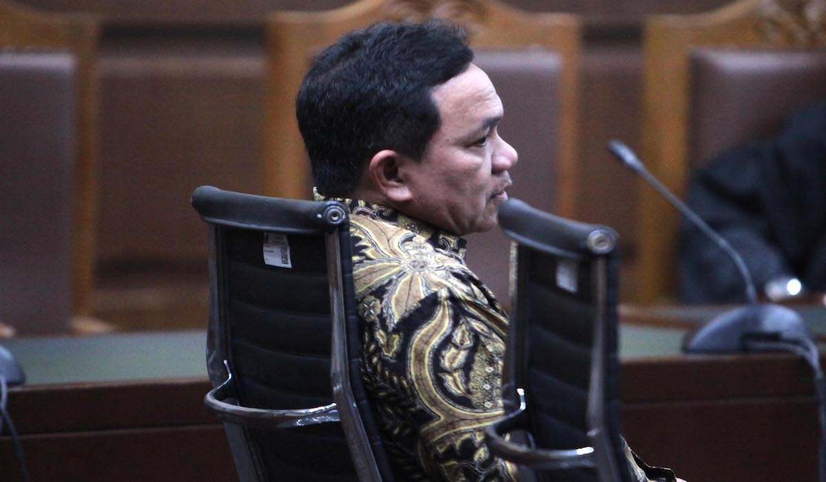 Terdakwa kasus korupsi Bakti Kominfo Achsanul Qosasi