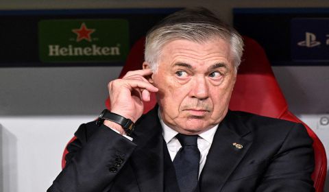 Pelatih Real Madrid Carlo Ancelotti. 