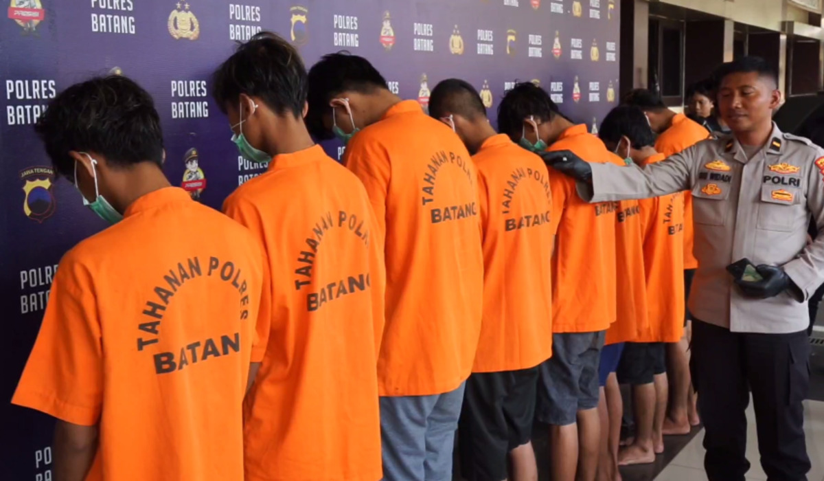 Polres Batang Tangkap Belasan Gangster Pembunuh Anak Dibawah Umur