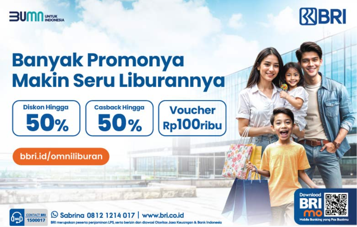 Makin hemat karena ada promo spesial liburan sekolah dari BRI untuk beberapa kegiatan berikut ini. Yuk simak rekomendasinya! 
