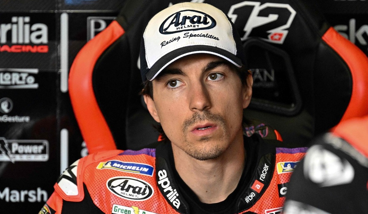 Pembalap Aprilia, Maverick Vinales, yang akan bergabung dengan KTM di MotoGP 2025.