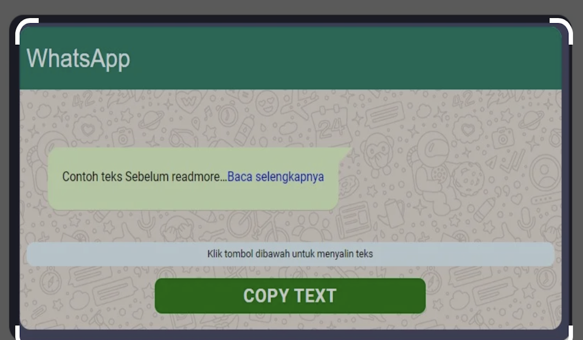 Cara membuat teks read more di whatsapp