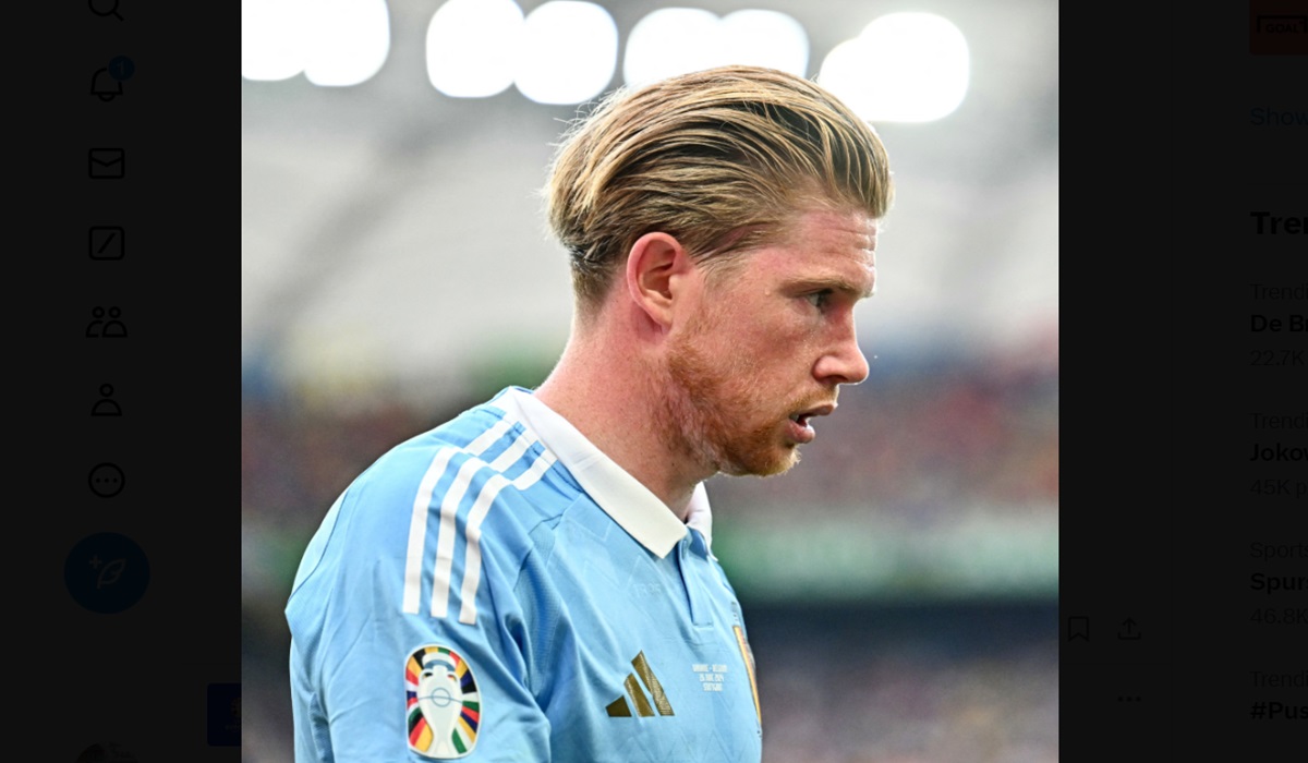 Gelandang timnas Belgia Kevin De Bruyne