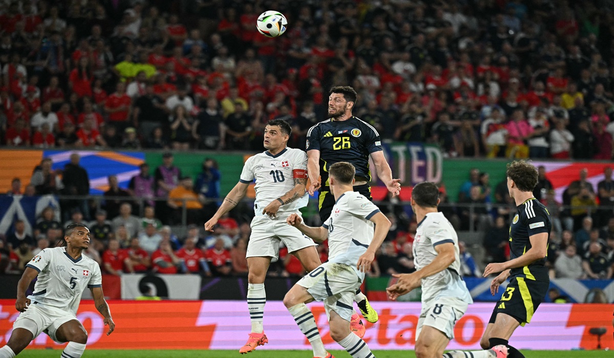Laga Euro 2024 antara Skotlandia dan Swiss yang berakhir imbang 1-1.