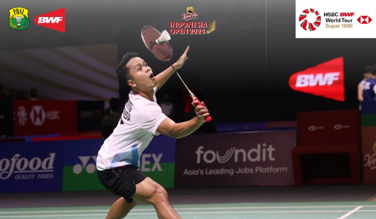 Tunggal putra Indonesia Anthony Sinisuka Ginting