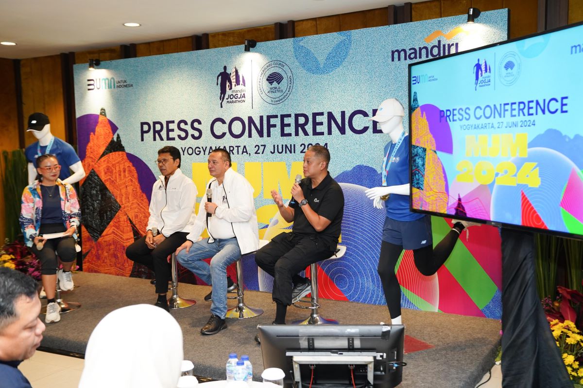 Konferensi Pers pelaksanaan Mandiri Jogja Marathon 2024 di DIY.
