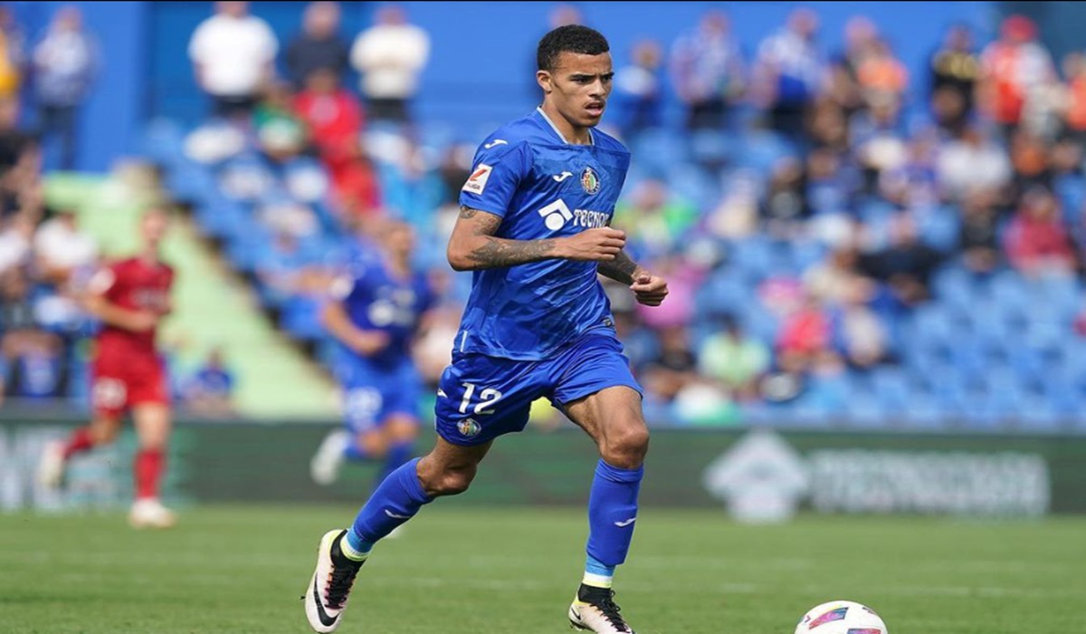 Penyerang Manchester United Mason Greenwood saat berseragam Getafe pada musim lalu.