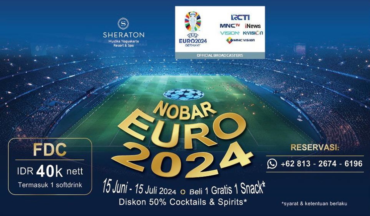 Kegiatan nonton bareng Euro 2024 di Sheraton Mustika Yogyakarta Resort and Spa