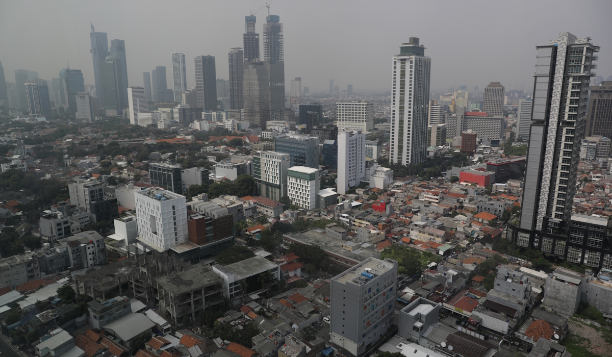 Perumahan yang padat di Kota Jakarta, 