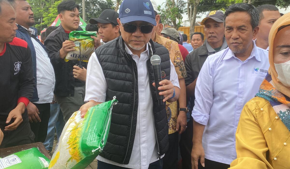 MENTERI Perdagangan (Mendag), Zulkifli Hasan, di Lampung Selatan.