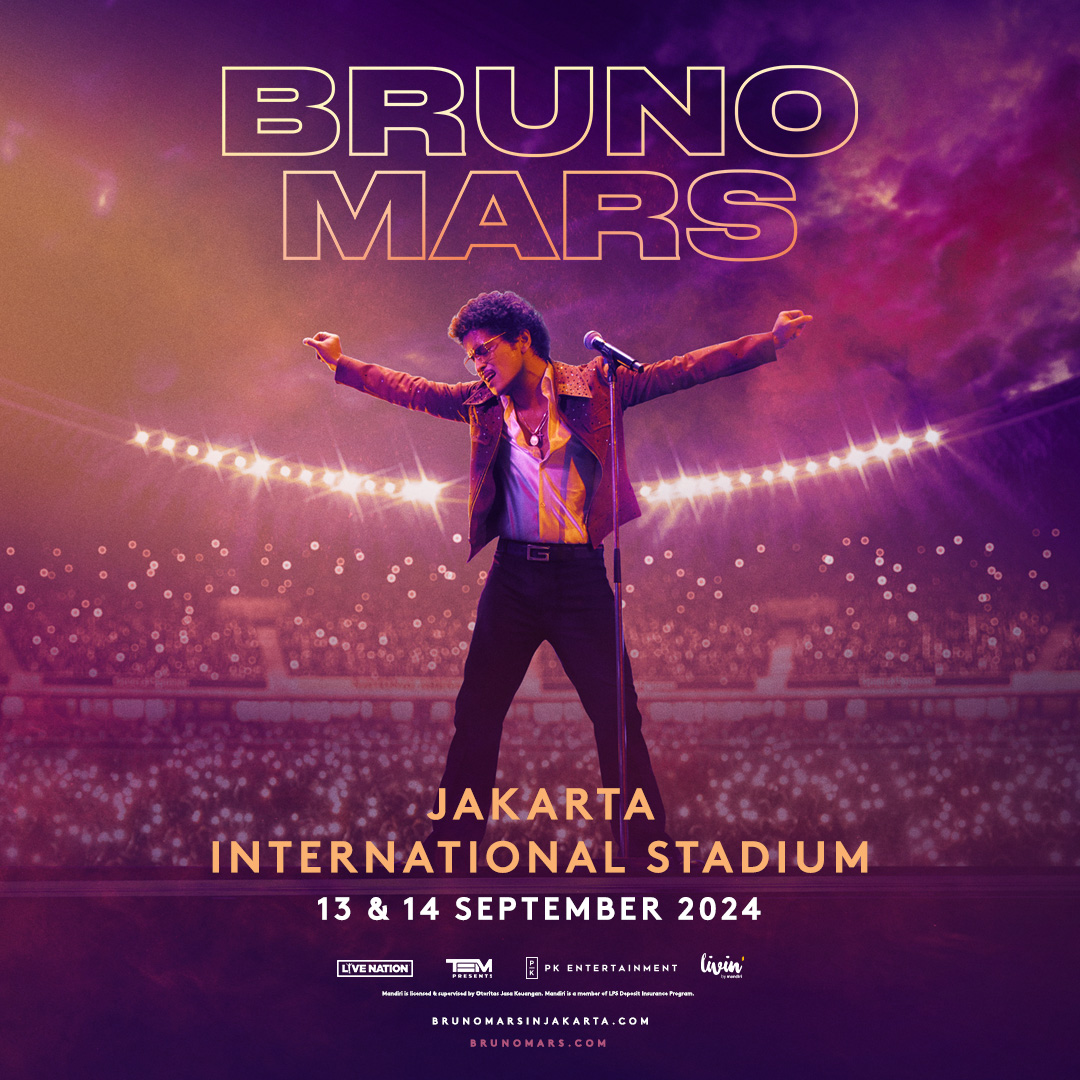 Bruno Mars Konser di Jakarta 13-14 September. 