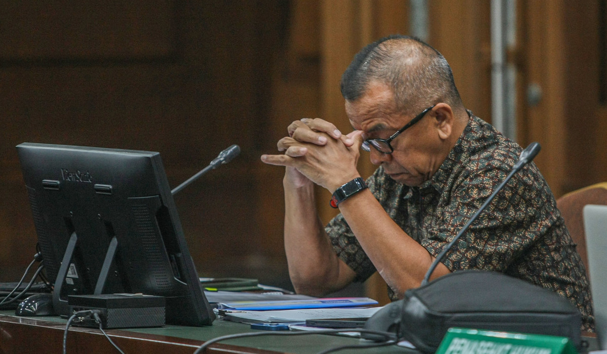 Terdakwa mantan Dirut Garuda Indonesia, Emirsyah Satar.