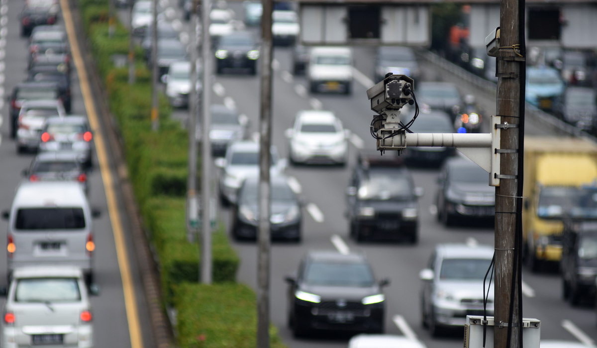 Ilustrasi kamera pemantau tilang digital, E-TLE.