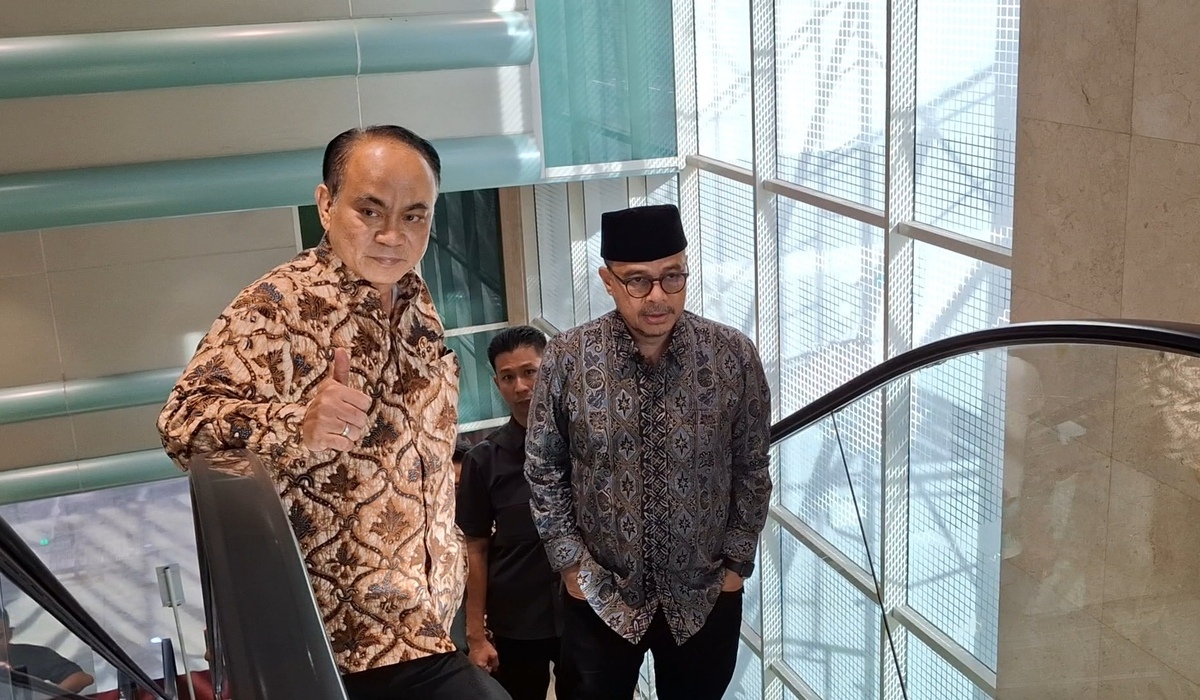 Menteri Komunikasi dan Informatika (Menkominfo) Budi Arie Setiadi di gedung DPR RI.