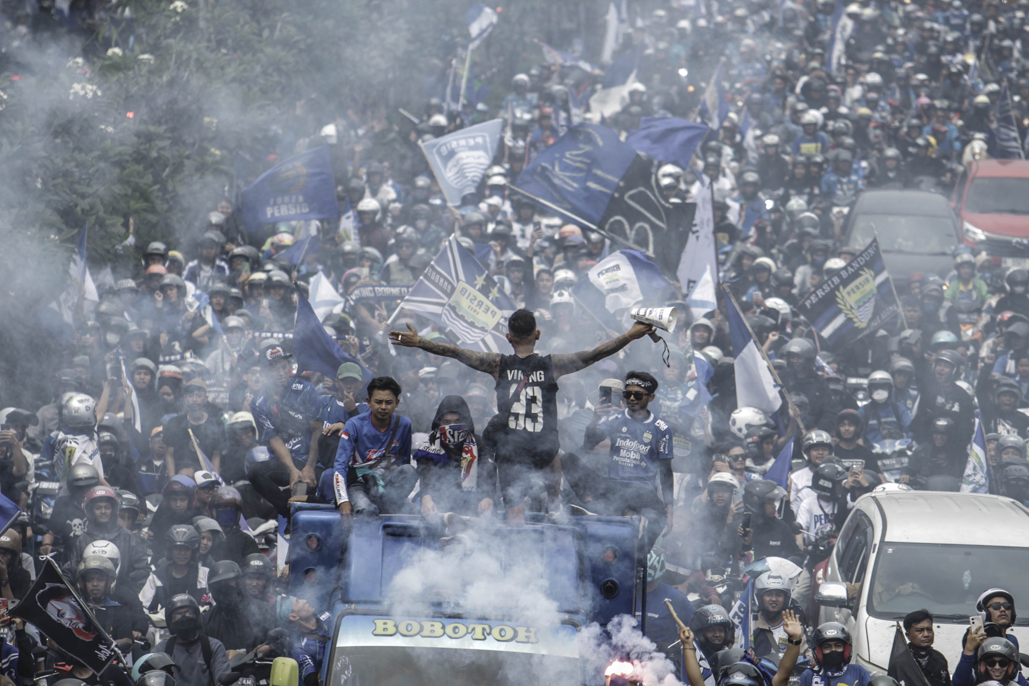 Pawai Perayaan Persib Bandung juara Championship Series Liga 1 2023/2024