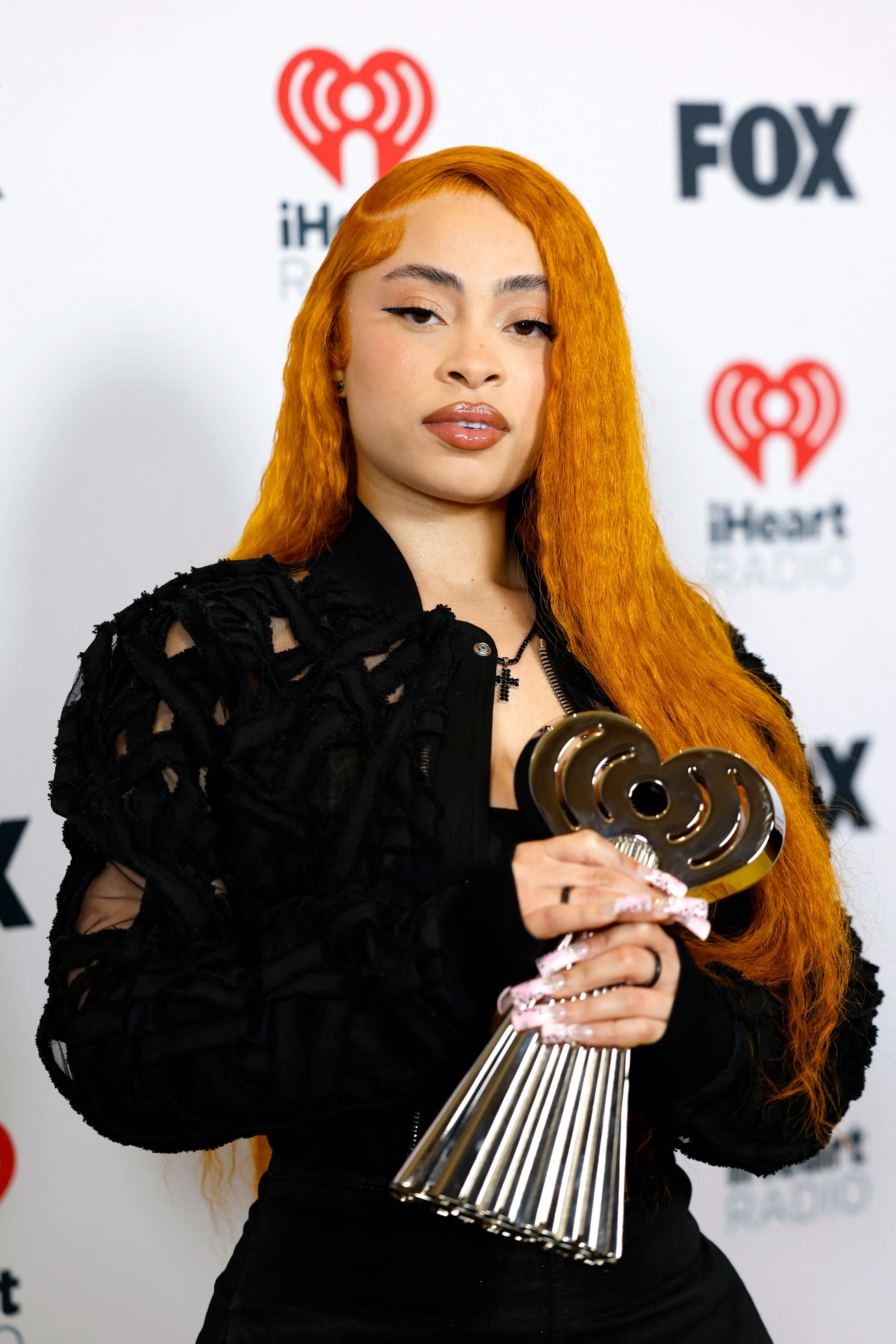 Ice Spice, winner of the Best New Hip-Hop Artist award, di penghargaan iHeartRadio Music, April lalu