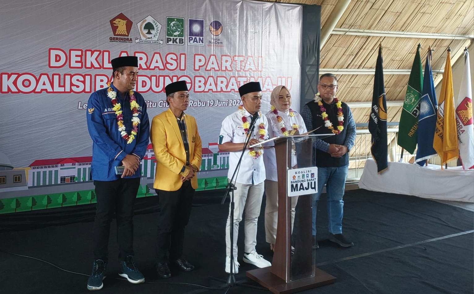 Pengurus lima partai di Kabupaten Bandung Barat sepakat berkoalisi jelang Pilkada 2024