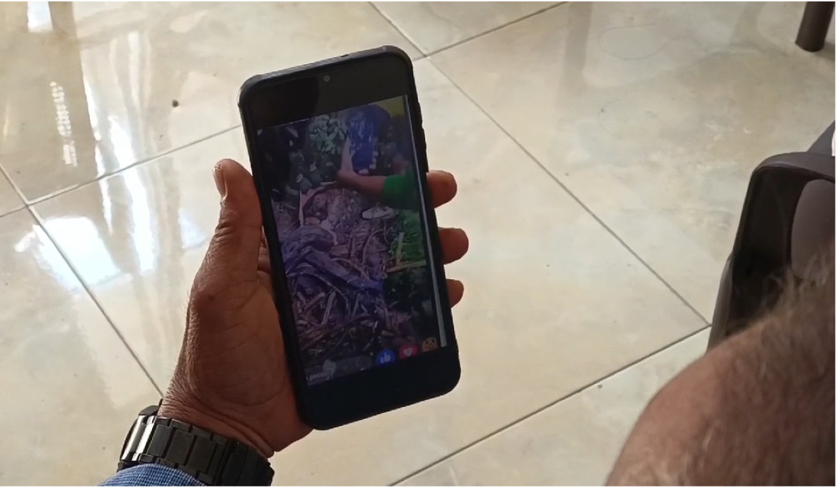 Rekaman video saat warga mengeluarkan korban dari ular.