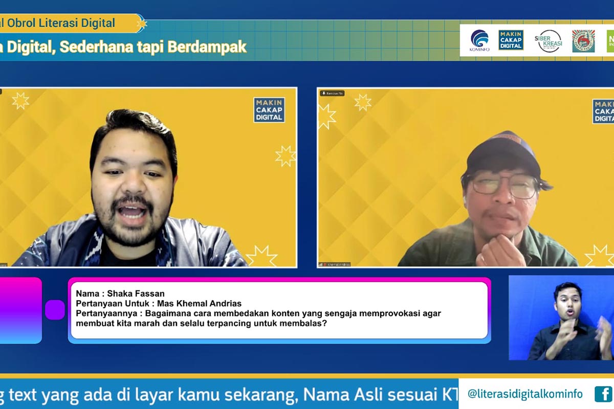Webinar OOTD bertajuk 'Etika Digital, Sederhana tapi Berdampak'.