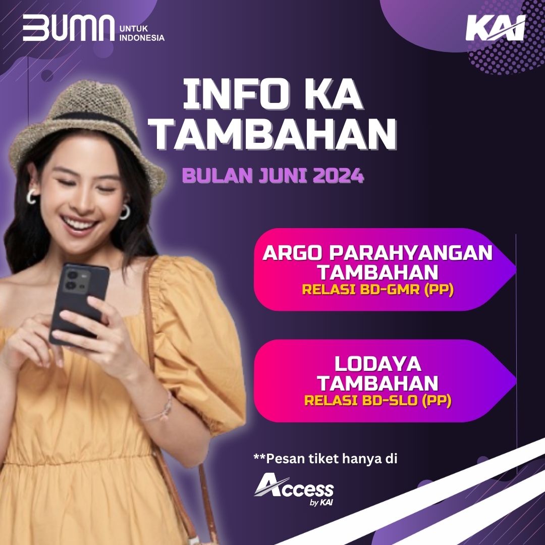 PT KAI Bandung menambah dua rangkaian kereta api menjelang libur panjang. 