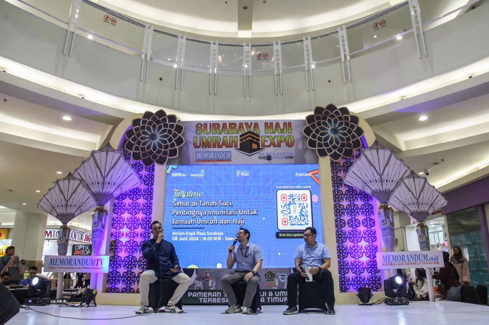 Bio Farma membagikan informasi tentang pentingnya vaksinasi bagi jemaah haji