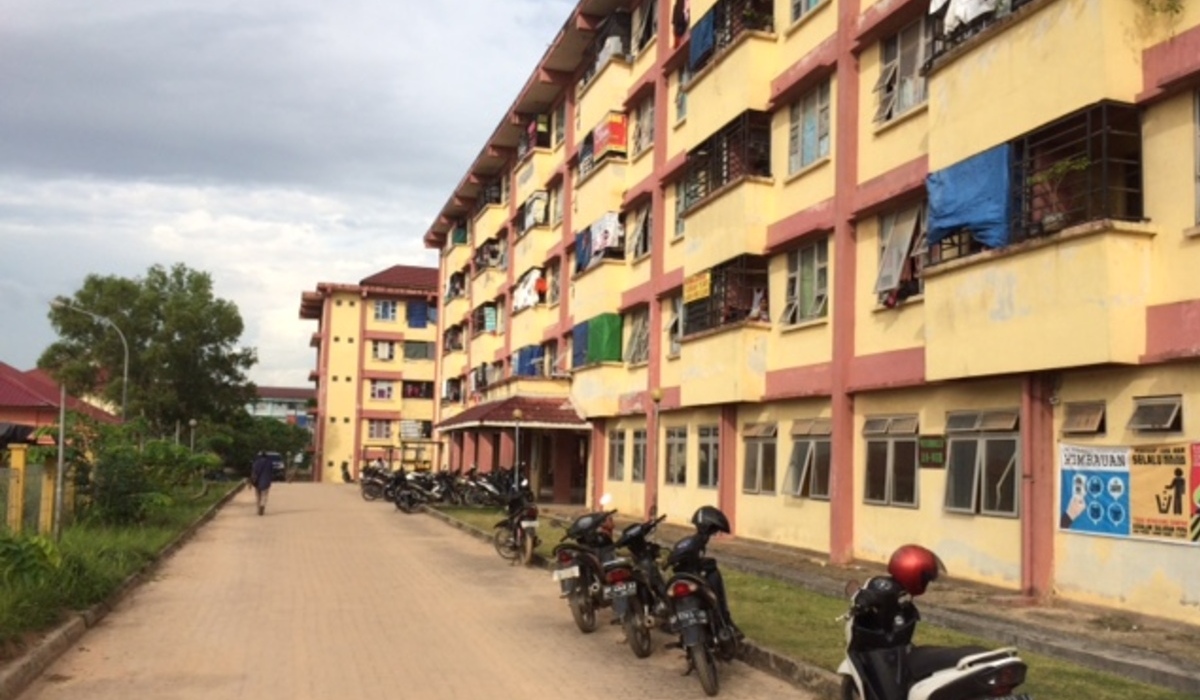 Rusun Fanindo, Batam, yang kembali alami krisis air bersih.