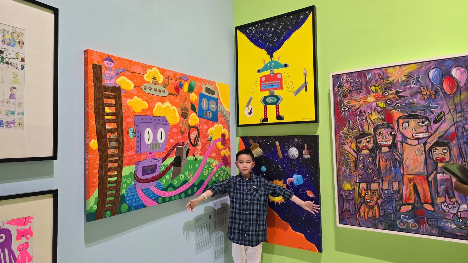 Louis Gilbert Yulianto, Seniman Cilik Asal Yogya Pamerkan Karya di ArtJog 2024