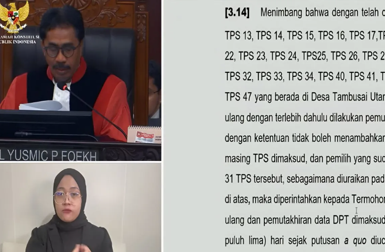 MK perintahkan KPU lakukan PSU di 31 TPS di Riau