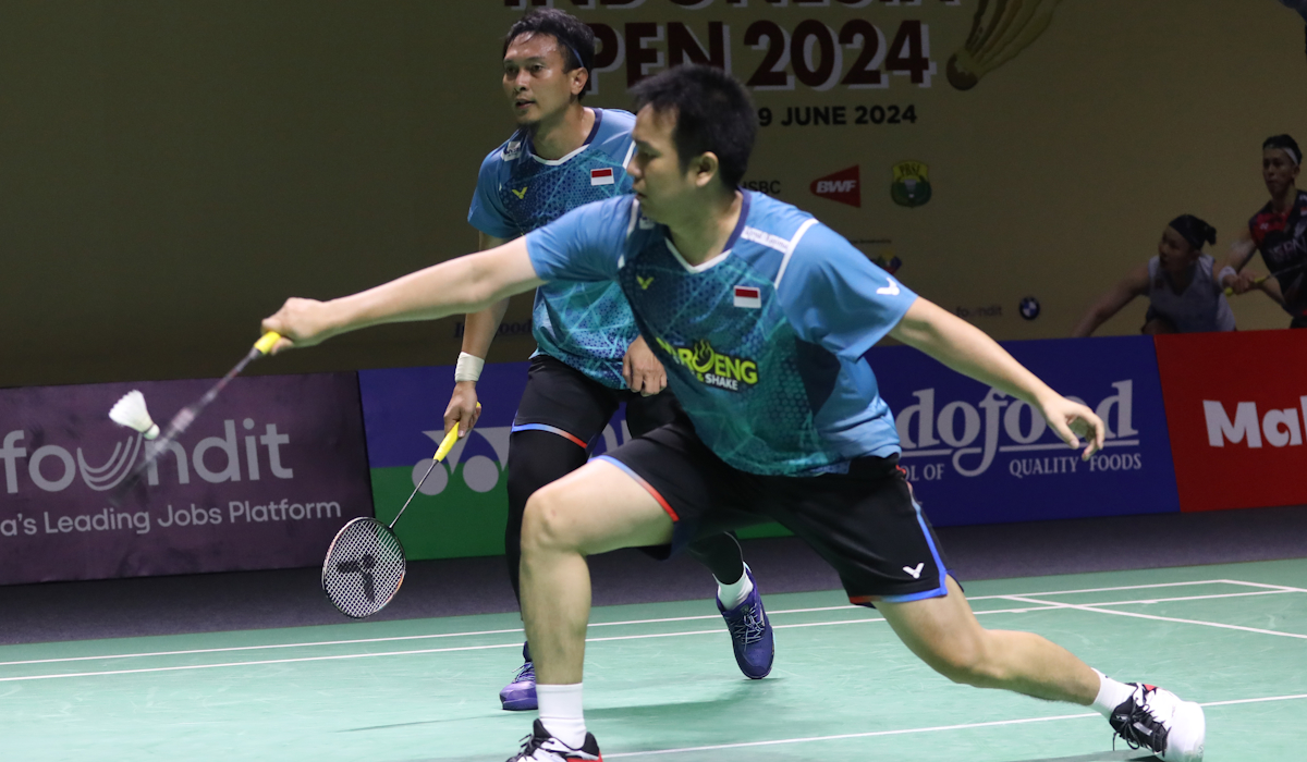 Pebulu tangkis ganda putra Indonesia Mohammad Ahsan-Hendra Setiawan