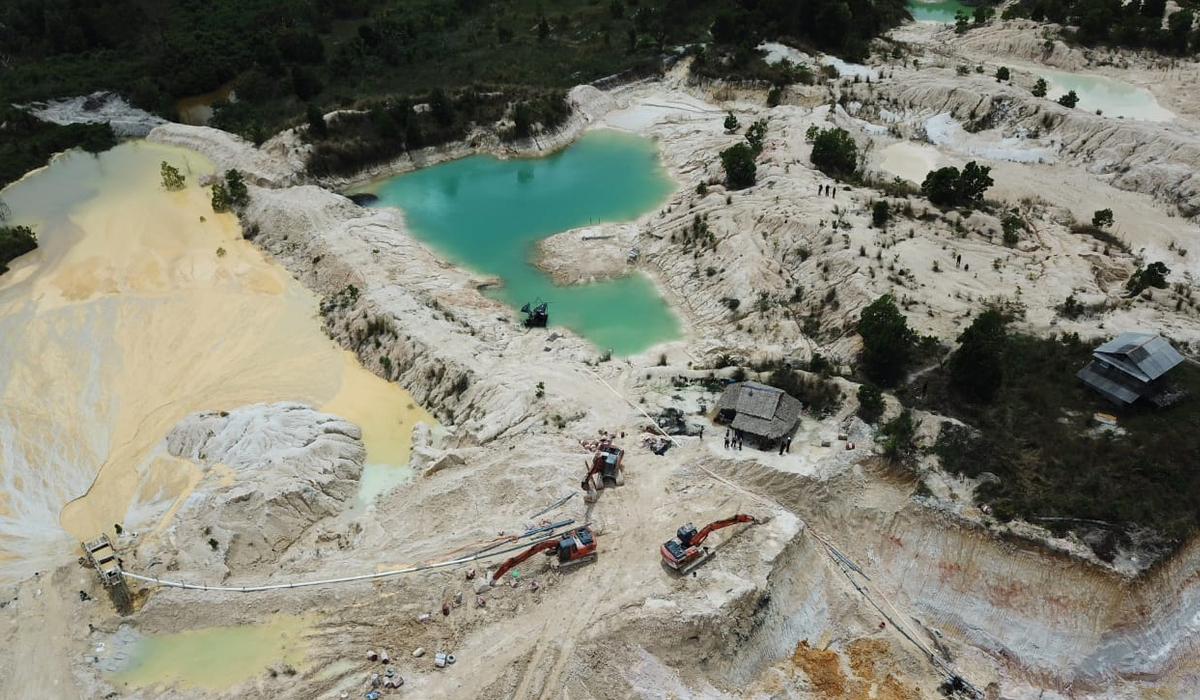 Wilayah konsesi perusahaan tambang pelat merah PT Timah Tbk di Bangka Belitung.
